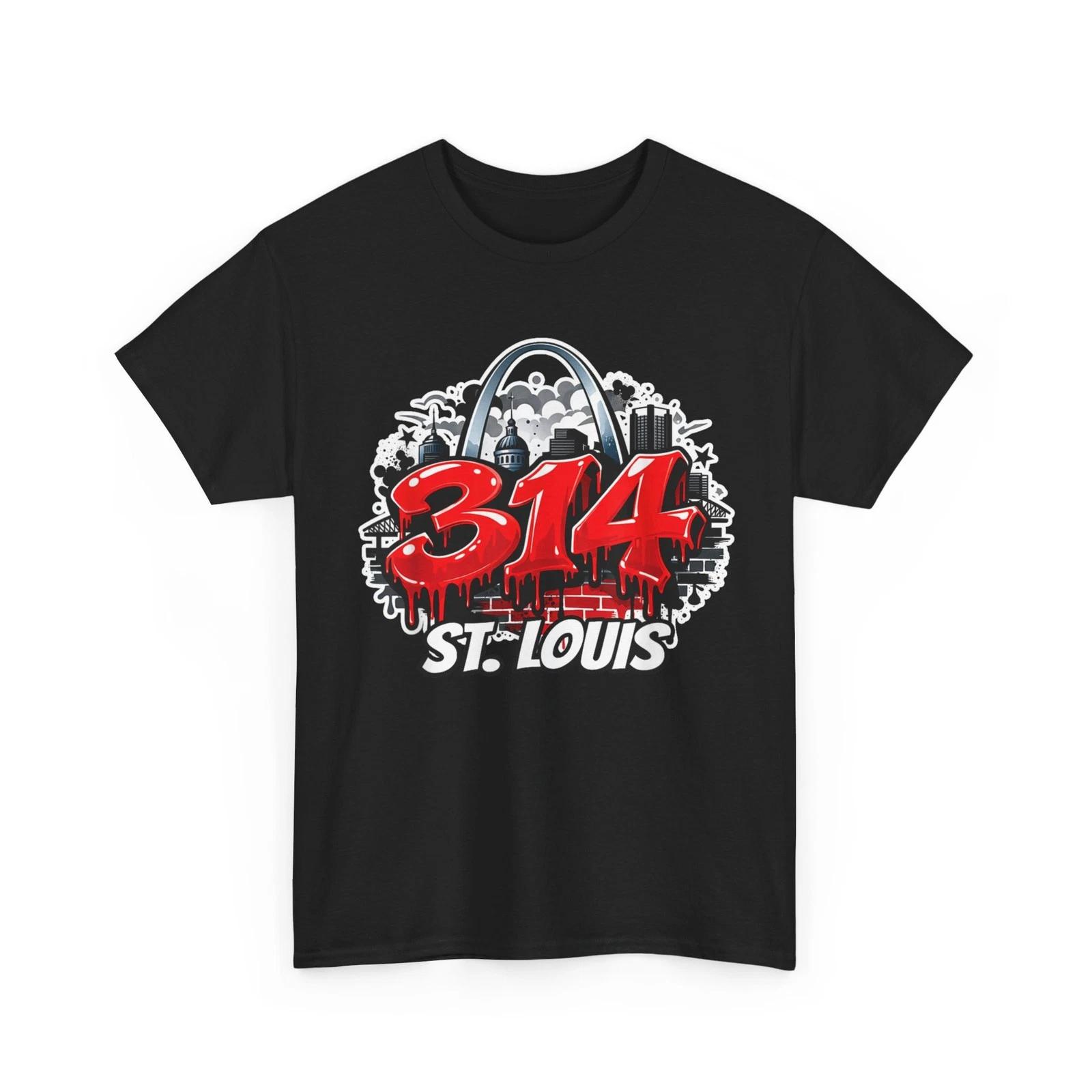 

314 St. Louis Arch Skyline Graffiti Hip Hop T shirt XL