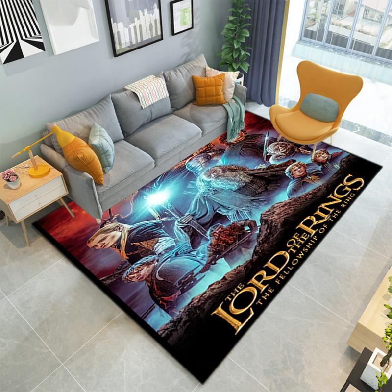 1PC Lord of the Rings Print Rug - home decoration Carpet For Living Room Bedroom Flooring Computer Chair Area Rug