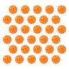 Livify Plus Perforated Baseball Training Balls, 72mm, for Batting Practice, Set of 30, Soft and Lightweight for Indoor Use (Orange)