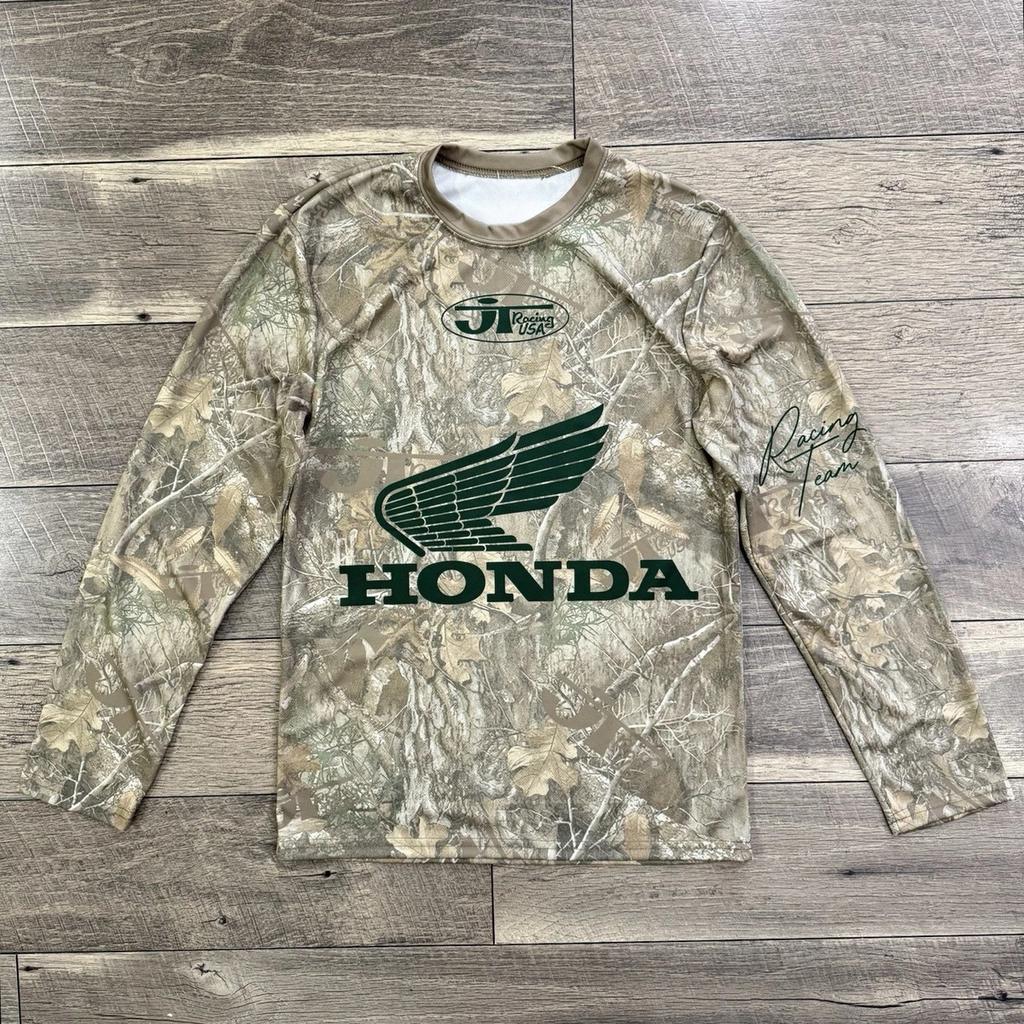 2026Honda High Performance Motocross Long Sleeve T-Shirt Quick Drying Breathable Gear For Off-road Riders Mountain Bikers Jersey