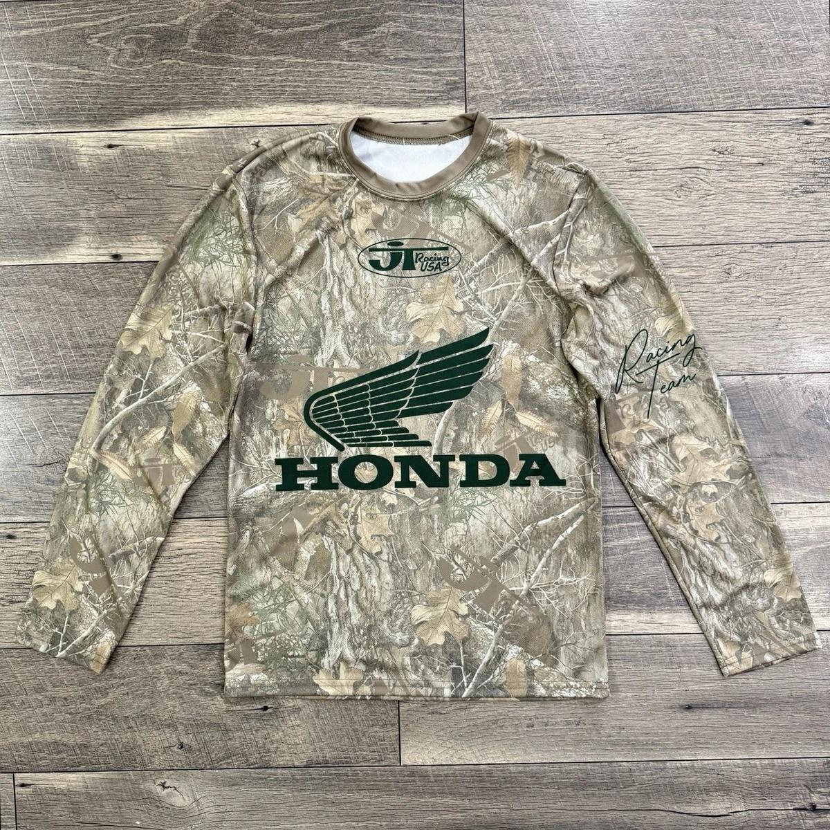 2026Honda High Performance Motocross Long Sleeve T-Shirt Quick Drying Breathable Gear For Off-road Riders Mountain Bikers Jersey S