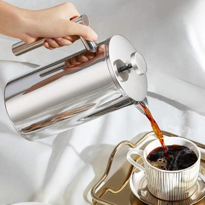 800 ML/350 ML/1000 ML Koffiepers Pot Gemakkelijk schoon te maken Roestvrijstalen Koffiezetapparaat Draagbare voor thuis Keuken