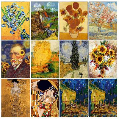 DIY 5D diamantová malba křížkový steh van Goghův slavný obraz křišťálové kamínky mozaikové vyšívací sady domácí nástěnná dekorace