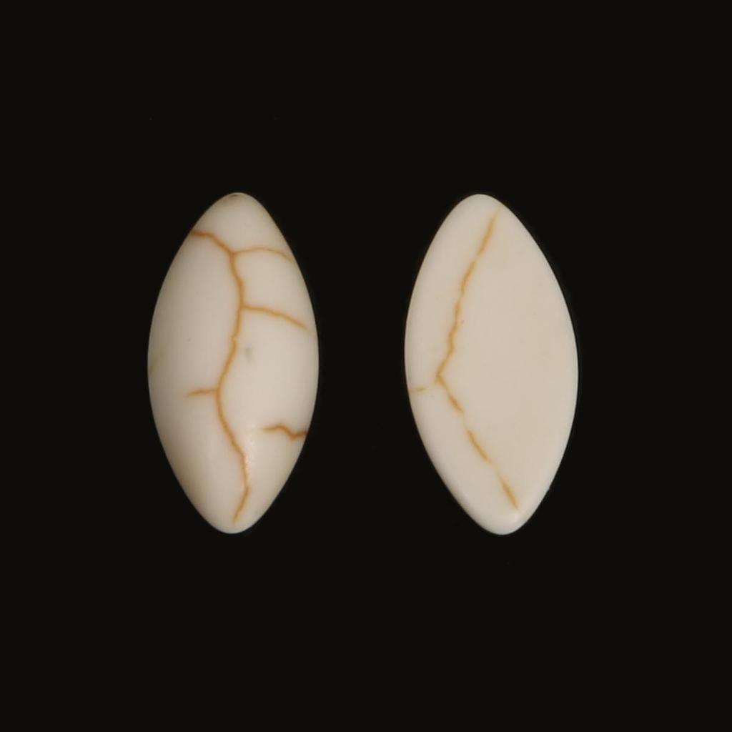 Half Oval Cracked Stone Turquoise Material Flat Back Cabochons For DIY Jewelry Fittings