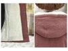 Women's Lamb Wool Winter Coat: Stylish, Warm Hooded Jacket for Middle-aged & Elderly
