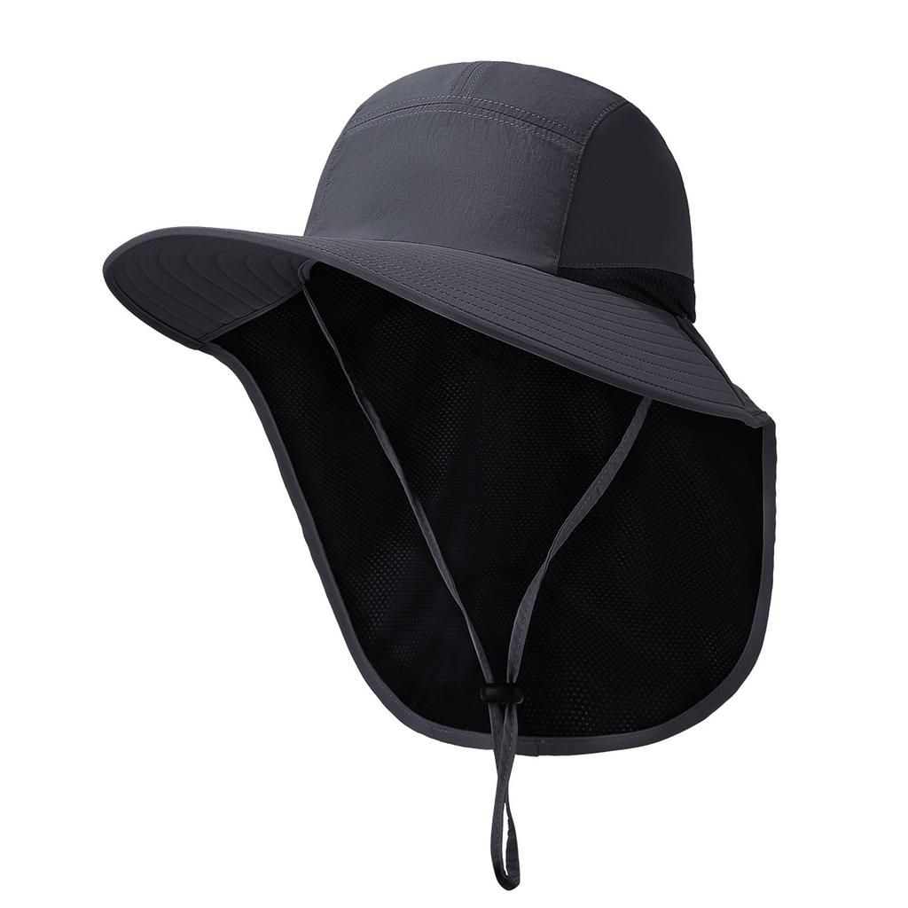 Outdoor Fisherman Hat Summer Large Brim Climbing Sun Protection Hat Sunshade Hat Quick-Dry Neck Protection Fishing Hat