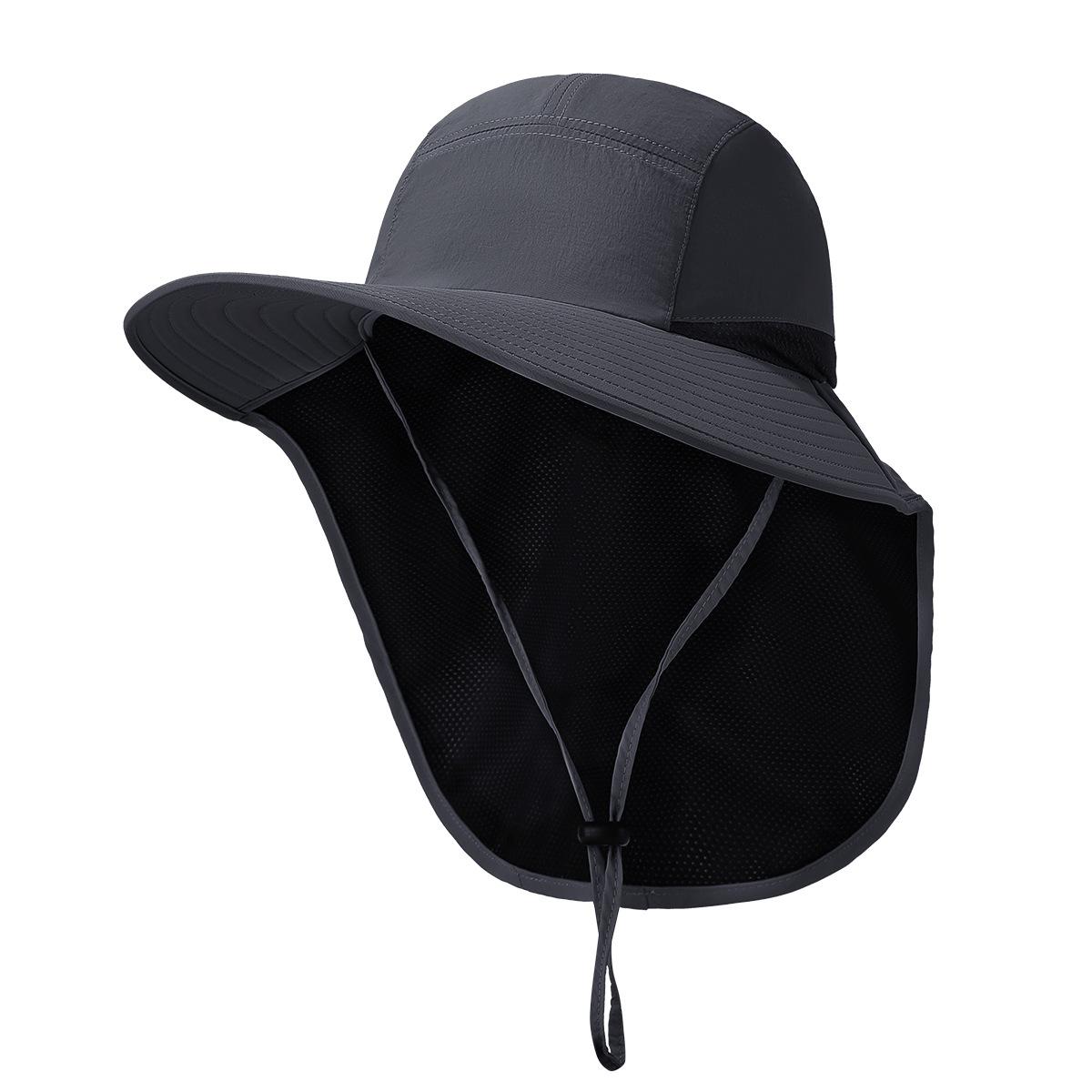Outdoor Fisherman Hat Summer Large Brim Climbing Sun Protection Hat Sunshade Hat Quick-Dry Neck Protection Fishing Hat
