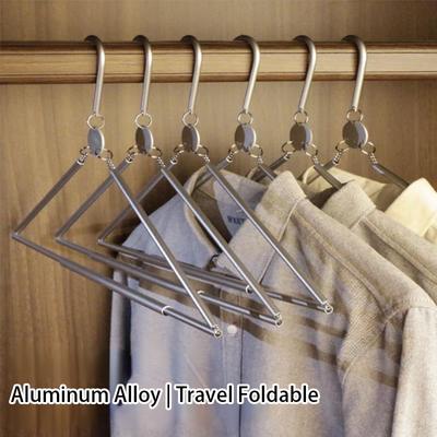1 Stück Faltbare Kleiderbügel aus Aluminiumlegierung, Montierter Wäscheständer für Outdoor-Reisen, Tragbare Magische Aufbewahrungsgestelle für Hotel-Camping