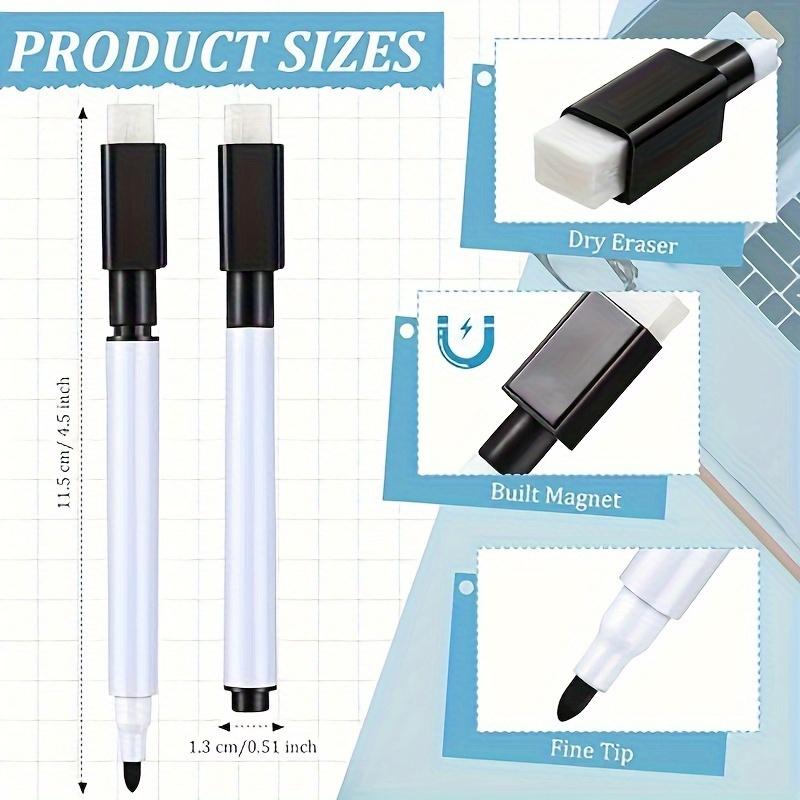 50 Pieces Dry Erase Markers Whiteboard Black Dry Erase Markers With Rubber Cap Fine Tip Dry Erase Markers