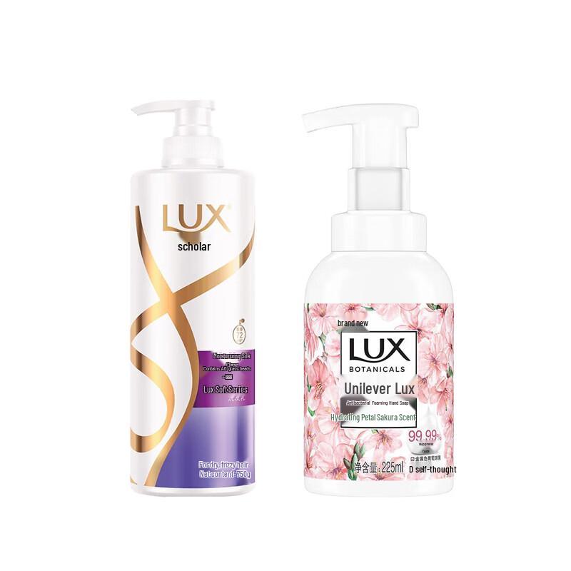Lux Moisturizing Shampoo & Cherry Blossom Hand Soap Bundle