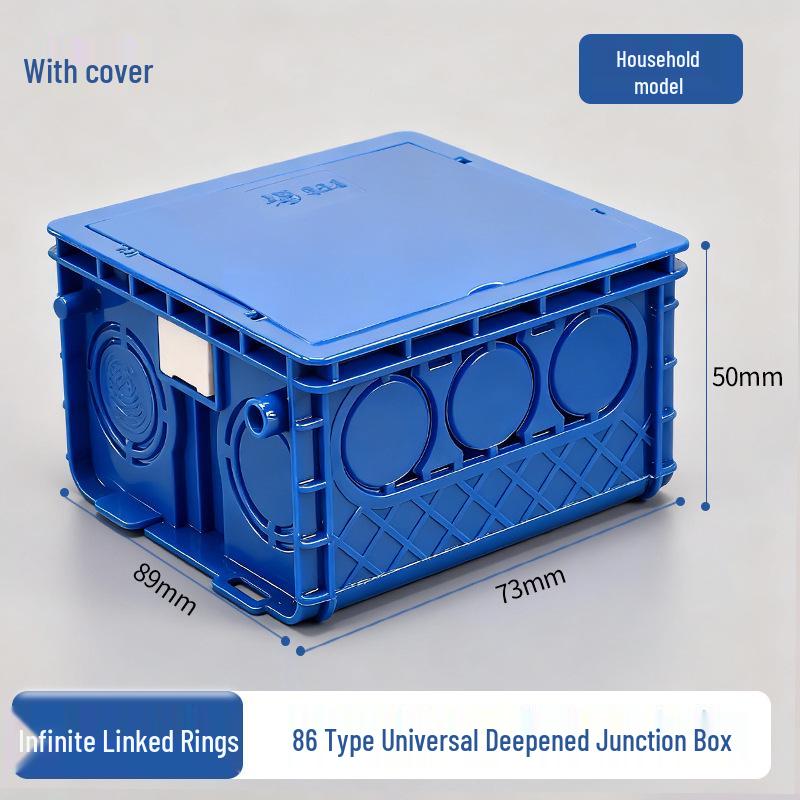 

Universal 86 Type Flame Retardant Self-Tapping Wiring Junction Box for Seamless Home Décor Blue - 86 Recessed Box