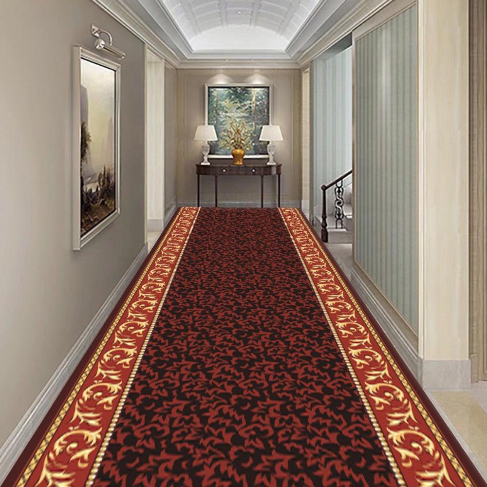 Luxury Design Long Carpet Runner for Corridor Hallway Decor Non-slip Strip Carpets Lobby Living Room Doorway Washable Doormat