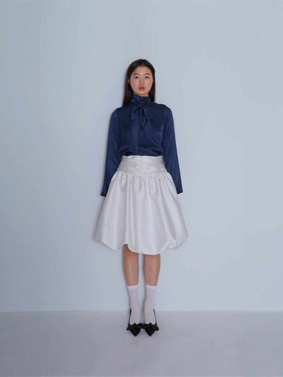 Bomnal Boutique Leopard Tie Blouse _ Navy Navy/S