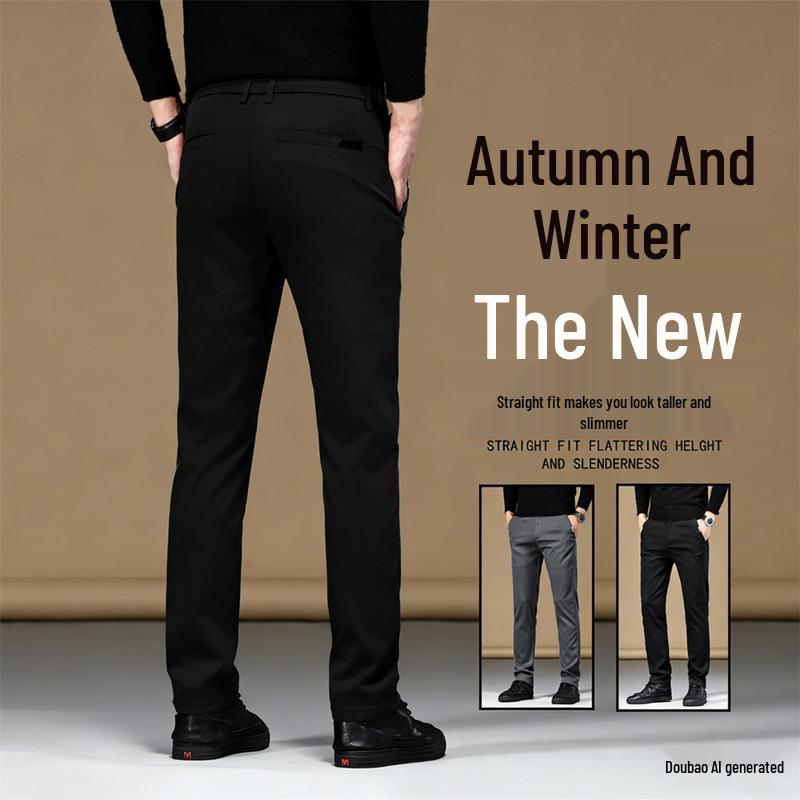 Pierre Cardin Men s Stretch Business Casual Straight-Leg Pants 32