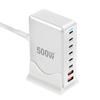 500W Desktop GaNs Chargers 6 USB C 2 USB A Charging Station Desktop Mutliport for Fast Chargers Laptop Power Adapter