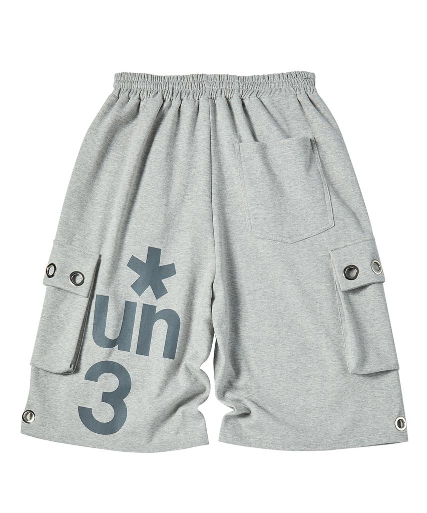 Eontaiteulseoul Untitle Symbol Cargo Bermuda Sweat Shorts Grey