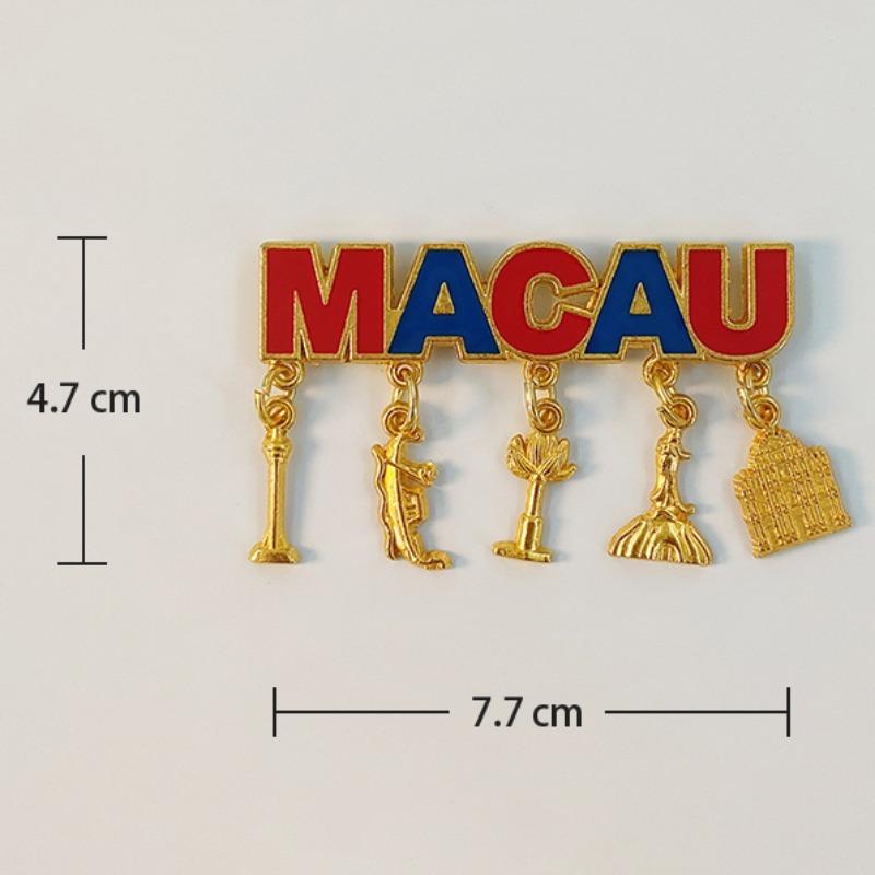 Metal Refrigerator Stickers Macau Fridge Magnets China Hongkong Shanghai Souvenirs Home Decor Wedding Gifts