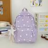 Schoolbag Cherry Blossom Pink Polka Dot School Bag Girls Junior High School Ins Niche High Value High School Student Backpack Large Capacity Fashion 