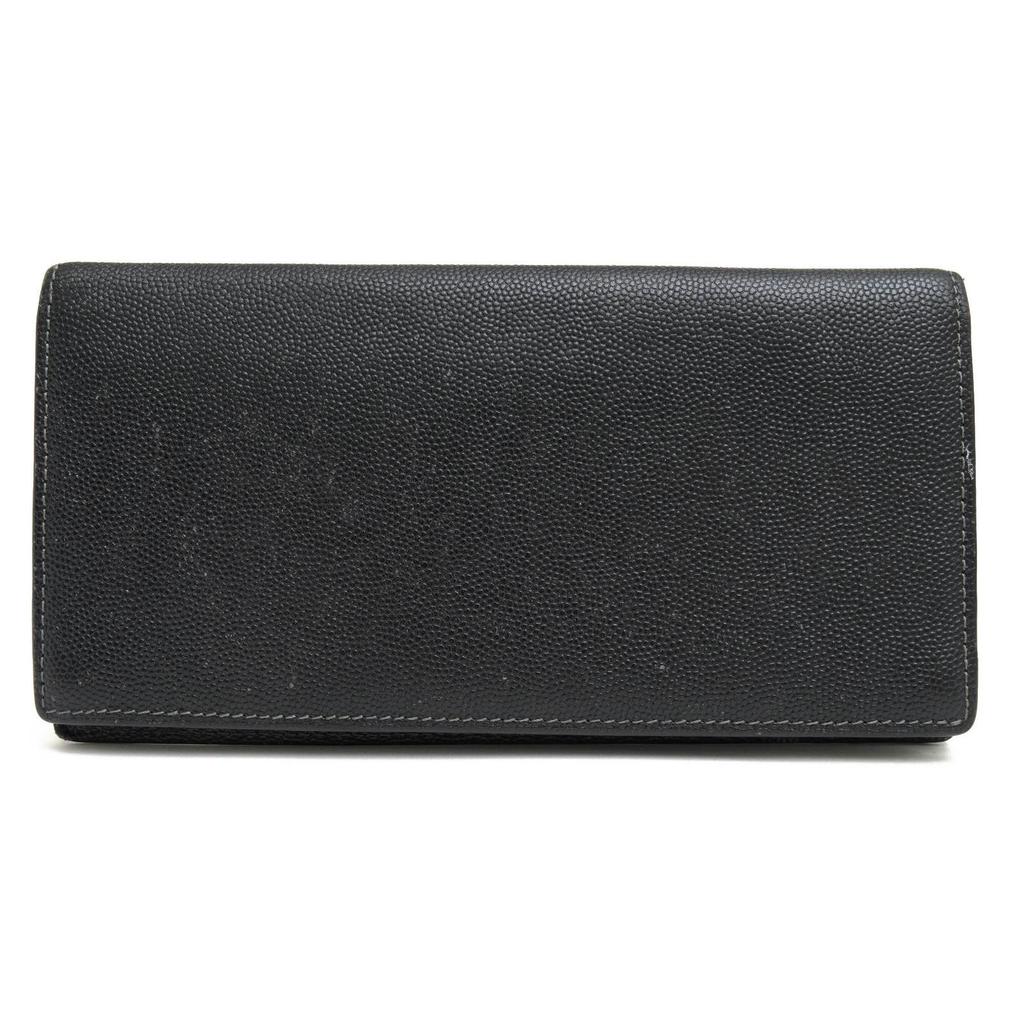Used Cartier/Cartier Long Wallet Wallet Men's Men's Leather Genuine Leather Black L3000769 SANTOS DE CARTIER With Coin Purse Bifold