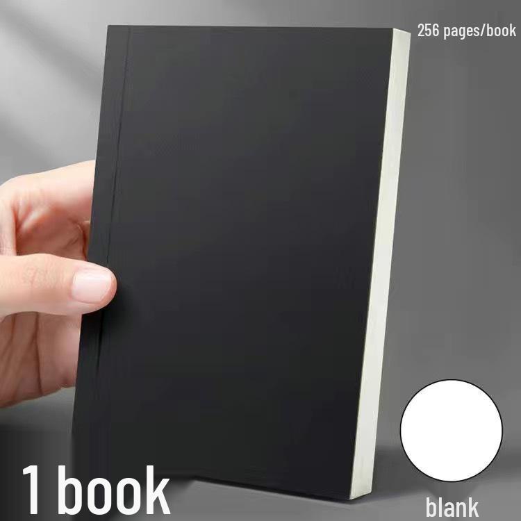 Xiaohongshu A5/B5 Thickened Blank & Lined Grid Retro Notebook for Students