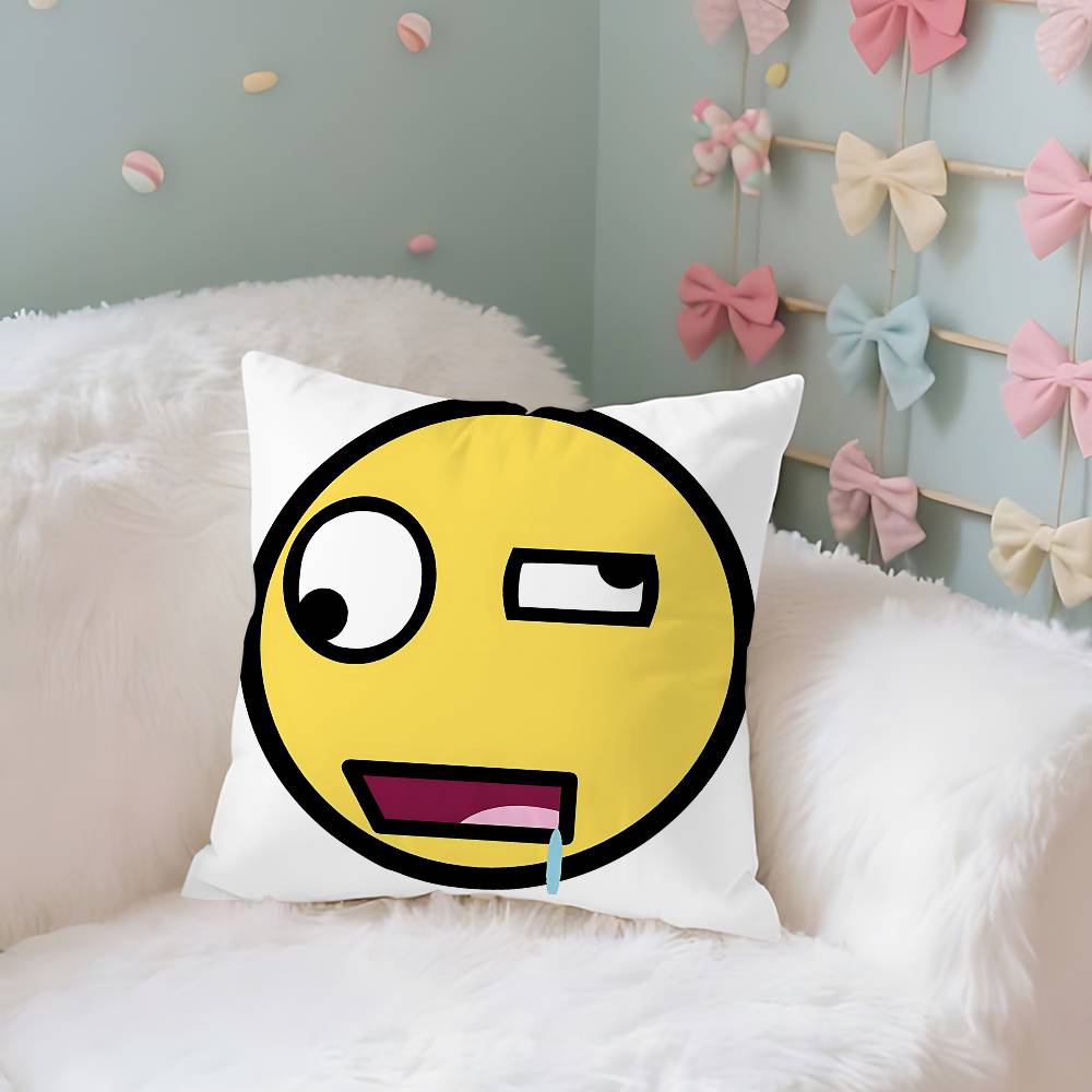 

Soybean Funny Expression Case Plush Fabric Soft Pillowcase Double Sided Print Cushion Cover Household Gifts 40x40CM(16x16in)