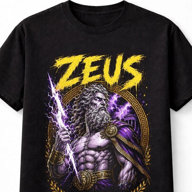 Zeus Thunder God Greek Mythology Olympus Unisex TShirt S