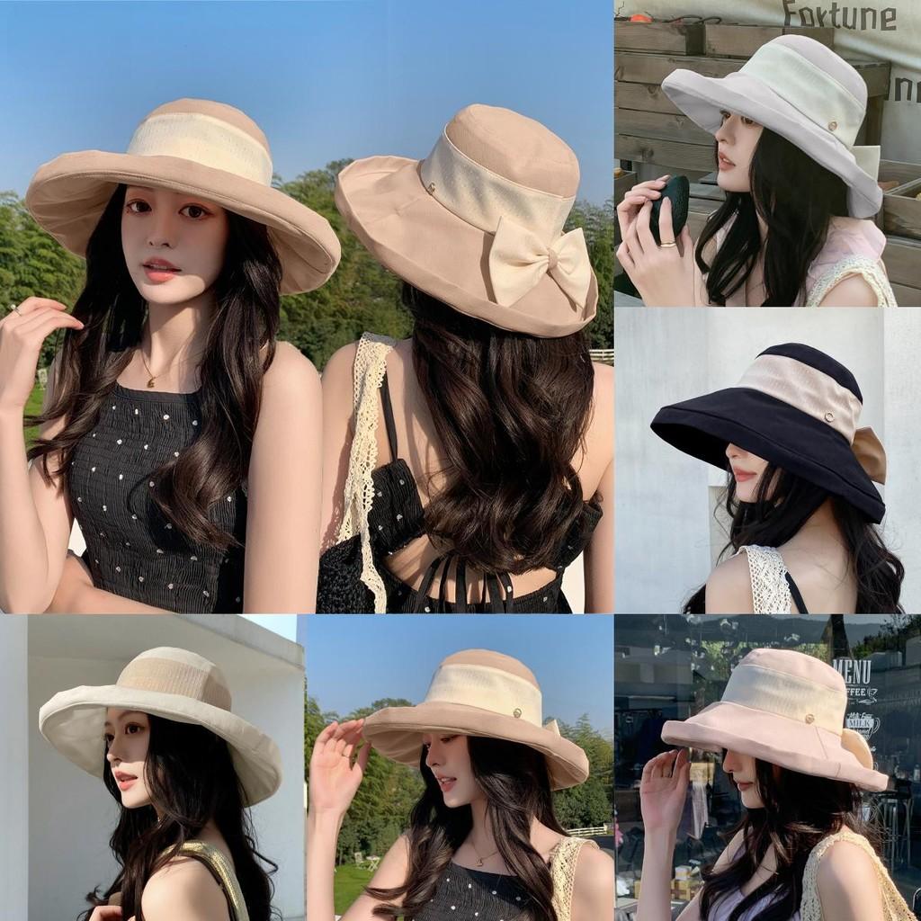 Summer Sun Protection Hat For Women With Wide Brim And Butterfly Knot For Outdoor Fashion And Travel