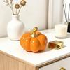 Realistic Pumpkin Figurine Resin With Gold Stem Harvest Pumpkin Decoration for Autumn Tabletop Centerpieces, Thanksgiving Decoration