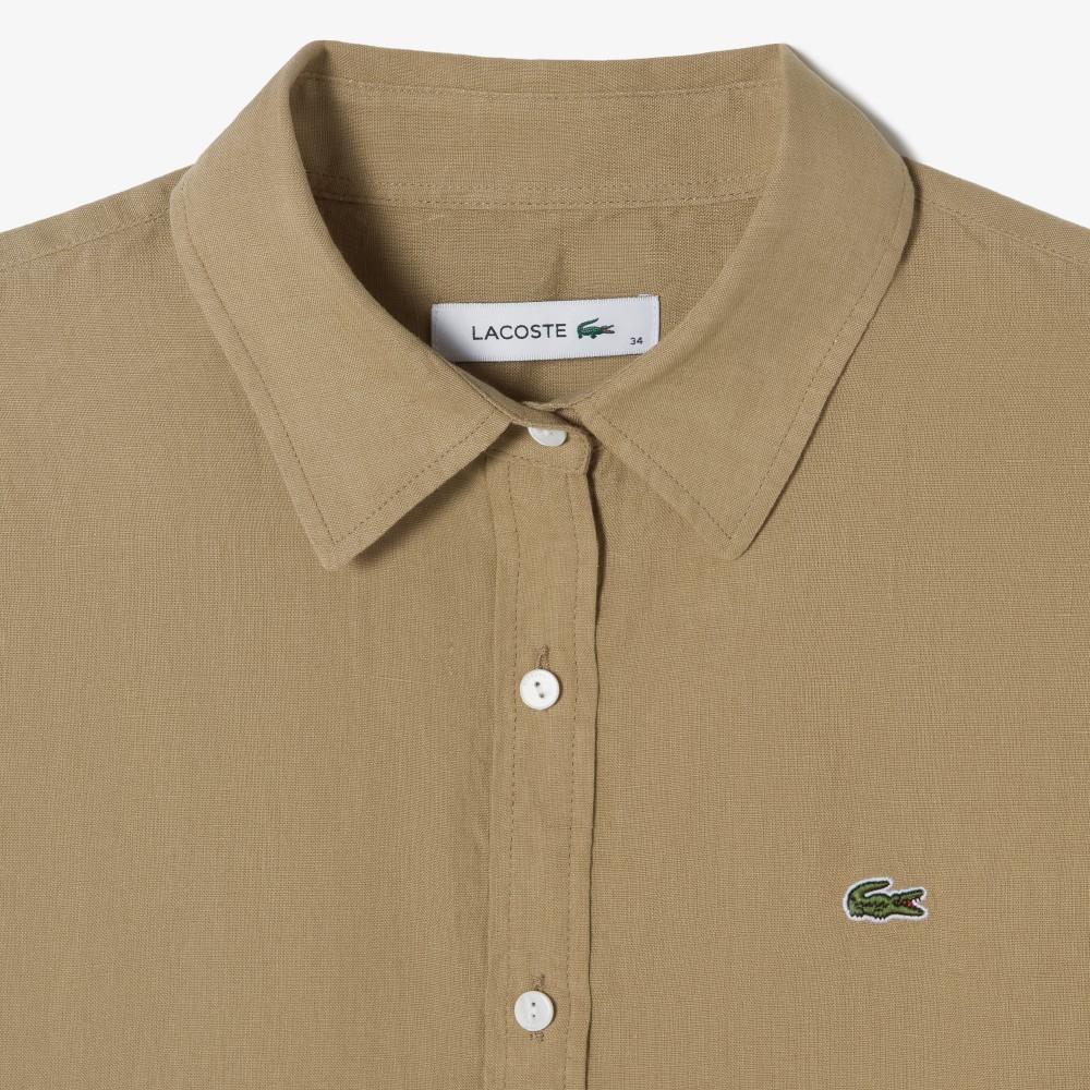[Lacoste] Women's Regular Fit Linen Shirt CF005E-56G02S