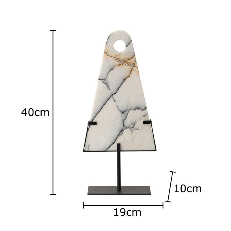 

Creative Patterned Marble Plate Geometric Sculpture Ornaments Desk Decoration Abstract Geometric Statue Room Aesthetic Decor