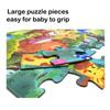 Childrens Paper Puzzle Set 36 Pieces Animal Theme Educational Learning Toy Carry Handle Case Gift for Kids 3 to 6 Years