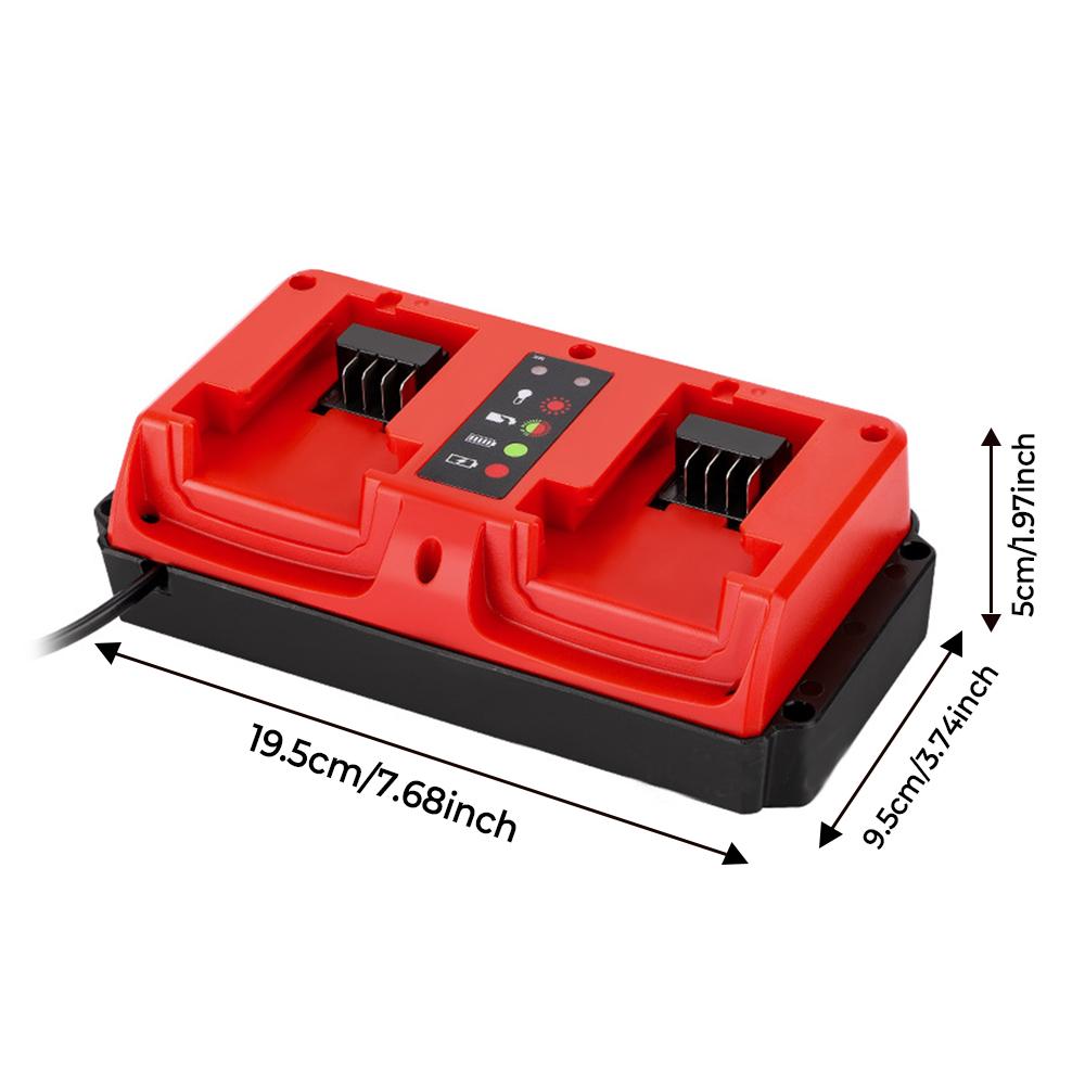 NEW Portable Dual Ports Charger For Milwaukee 18V-20V Lithium Battery Rechargeable 48-11-1815 48-11-1820 48-11-1830 Fast Charger