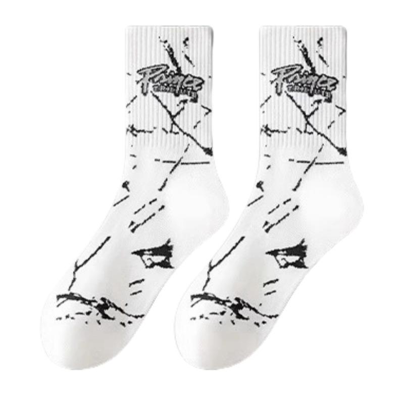 5 Pairs of Men's Spring and Autumn Pure Cotton Tube Deodorizing New Youth Sports Basketball Socks