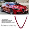 Carbon Fiber Front Grill Cover V Shaped Grille Trim Fit for Alfa Romeo Giulia 20172020 Red