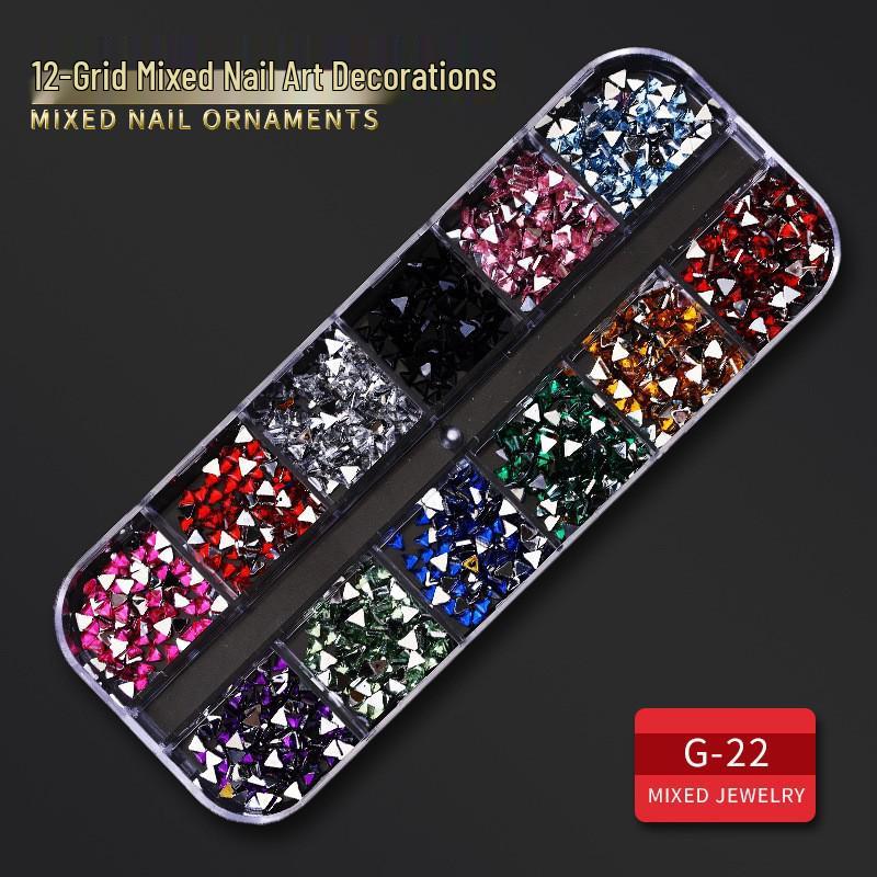60 Nail Art Accessories: Rhinestones, Pearls, Rivets & Alloy Designs