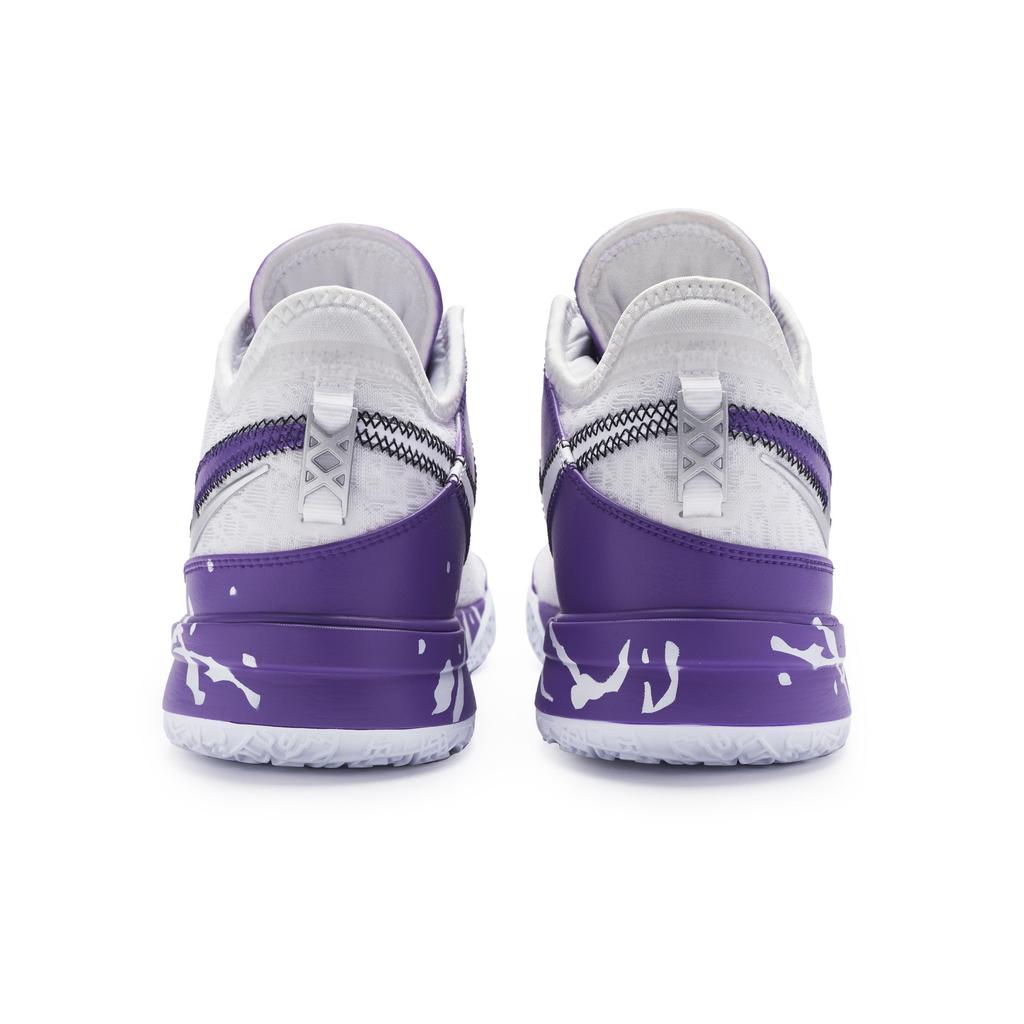 Nike LeBron NXXT Gen Slip Resistant Abrasion Resistant Mid top Basketball Shoes Men's White Purple Asian Version DR8788-101(Team80-)