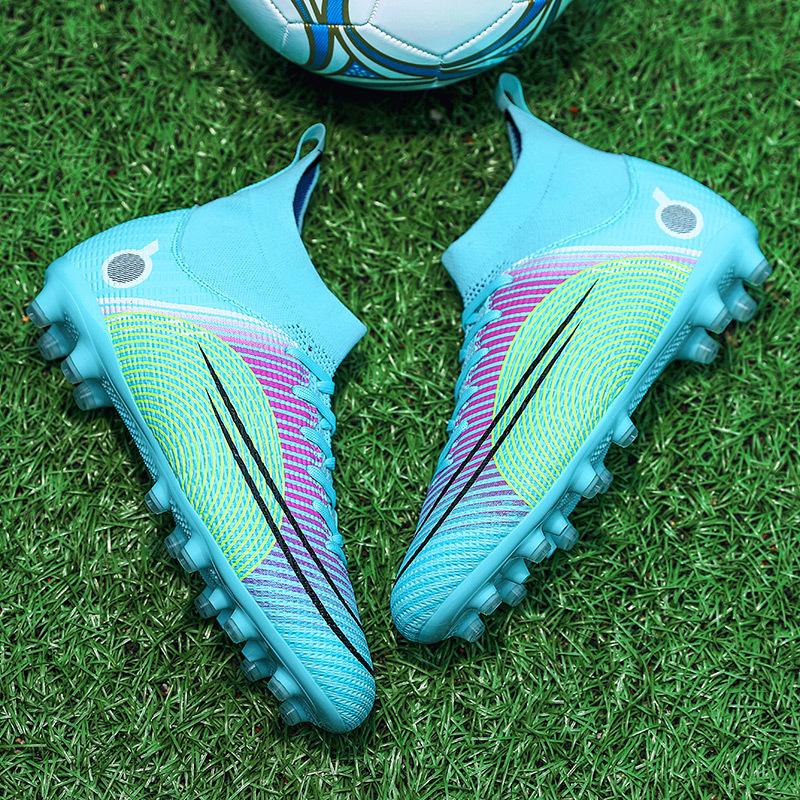 

Большие размеры настоящих футбольных кроссовок с высоким верхом, мужская нескользящая студенческая спортивная обувь, тренировочная обувь для игры на траве со сломанными ногтями 33