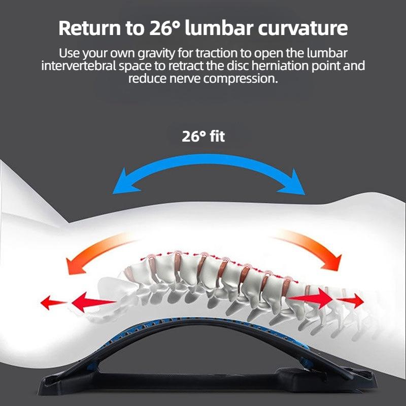 Magnetic Therapy Back Stretcher Lumbar Massager Pain Relief Device Indoor Fitness Equipment Lumbar Traction For Pain Relief