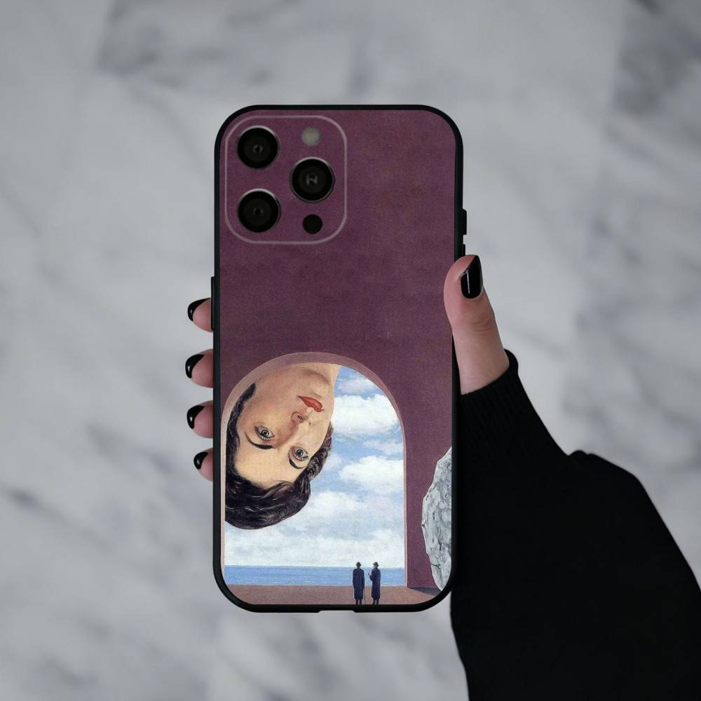R-Rene M-Magritte A-Art   Phone Case For iPhone 17pro,16,15,14,13,12,11 Plus,Pro Max,XS,Soft Silicone Black Cover