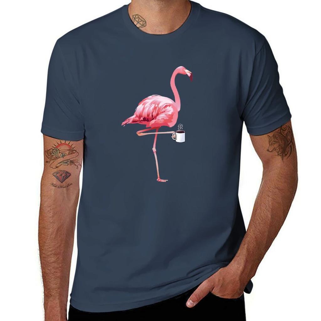 Flamingo Coffee TShirt Industrial Work Tee Shirt