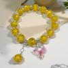 2026 Iridescent Butterfly Bracelet - Colorful 10mm Beads, Color-block Design, Cross-border Gift
