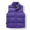 Winter New Feather Rong Cotton Vest Men's Solid Color Stand-Up Collar Versatile Sleeveless Vest Cold-proof Warm Cotton Jacket Men's