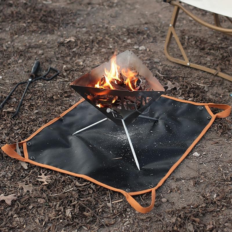 Feuermatte Feuerfeste Untergrillmatte für Outdoor-Grillmatte Feuermatte BBQ-Matte Deckschützer Faltbar Praktisch
