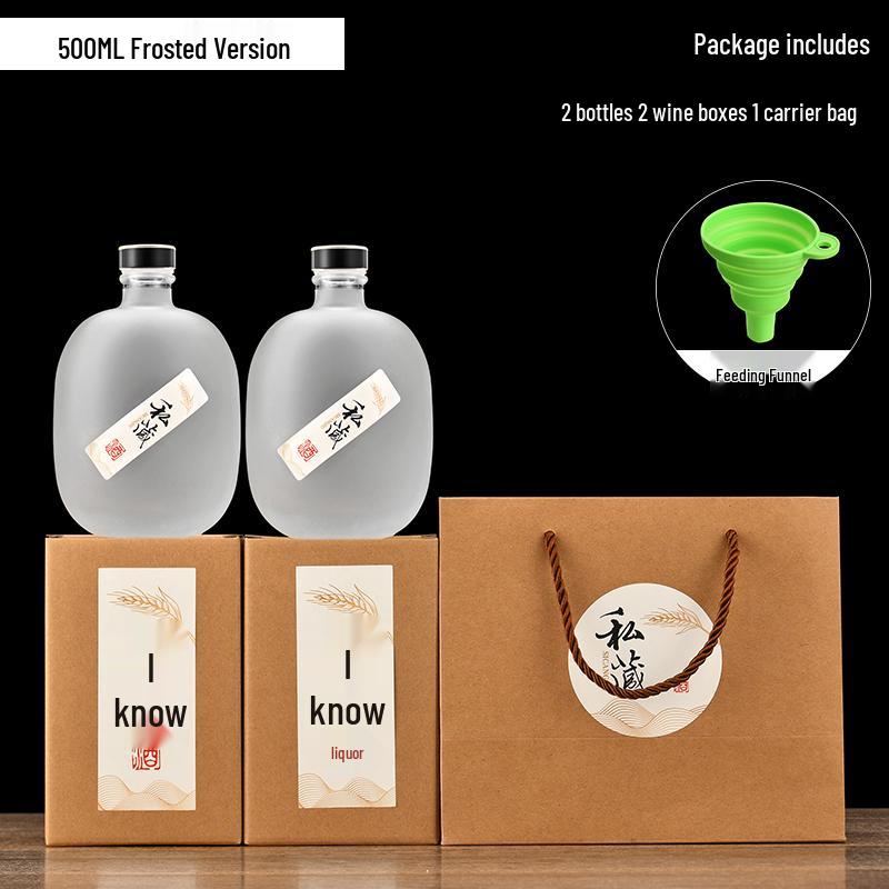 Transparent Glass Wine and Baijiu Infusion Bottle with Sealed Cap for Home Use