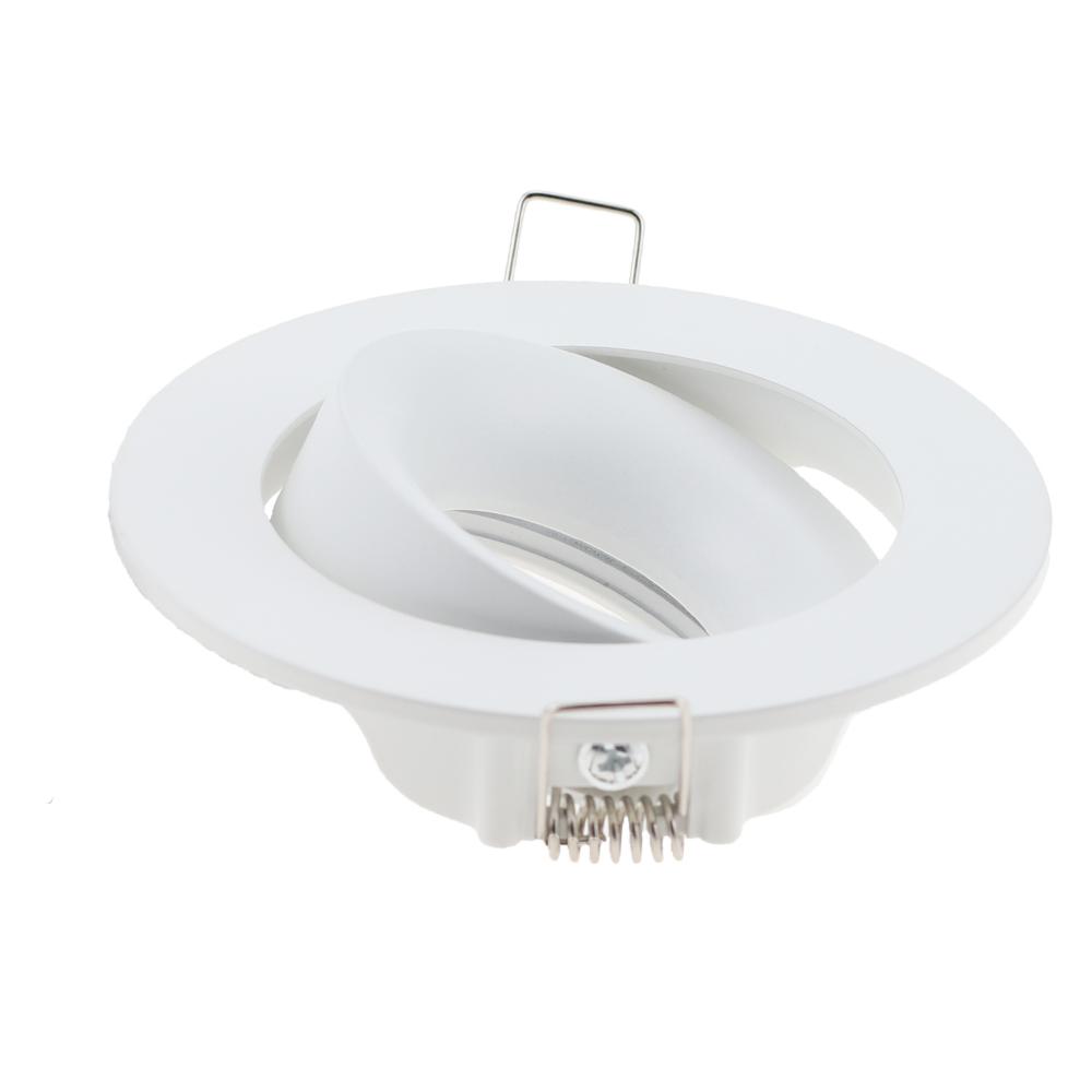 Rund GU10 Infälld Downlight Ersättningssats Svart MR16 Sockel Monterings Takspotlight Ram GU5.3 Lampa Sockelhållare