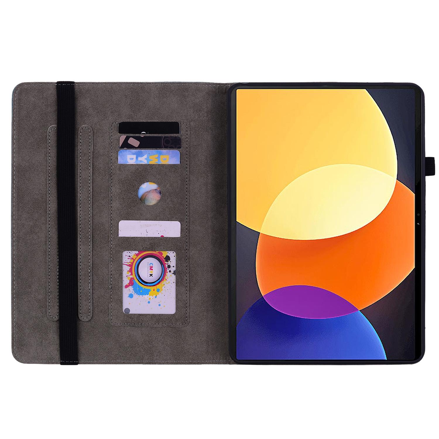 

Adjustable Stand Tablet Cover for Xiaomi Redmi Pad,Card Holder Imprinted PU Leather Tablet Case Purple