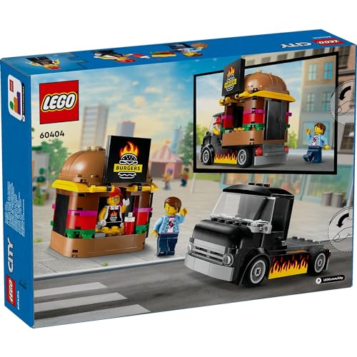 LEGO City Burger Truck Toy Present Birthday Block Educational Christmas Boys Girls Children 5 Years Old 6 Years Old 7 Years Old 8 Years Old Vehicle Ca