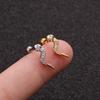 1piece Gold Color Crown Star Flower CZ Tragus Cartilage Stainless Steel Ear Stud Piercing Crystal Daith Earring
