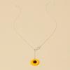 Fashionable Love Eternal Sunflower Pendant Fresh 8-Word Love Sunflower Necklace