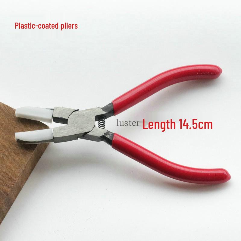 Jewelry Tools: Split Ring, Spreading, and Shaping Pliers with Plastic Handles for DIY Accessories.